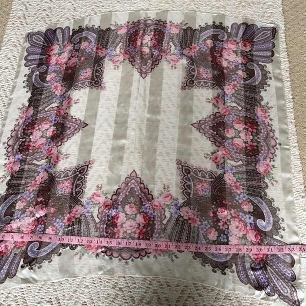 Hiroko for dozo silk square scarf